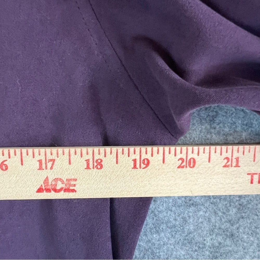 HARVE BENARD Vintage Purple Pantsuit Button Front Top Pleated Pants Size 8 FLAW - Picture 9 of 14